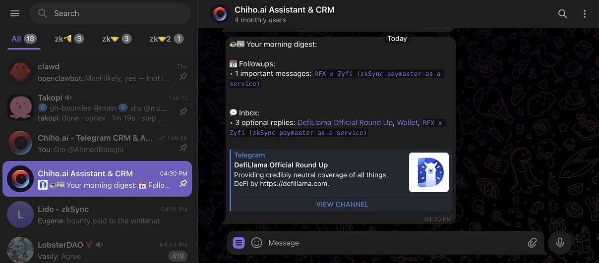 How to Prioritize a Telegram Inbox with AI