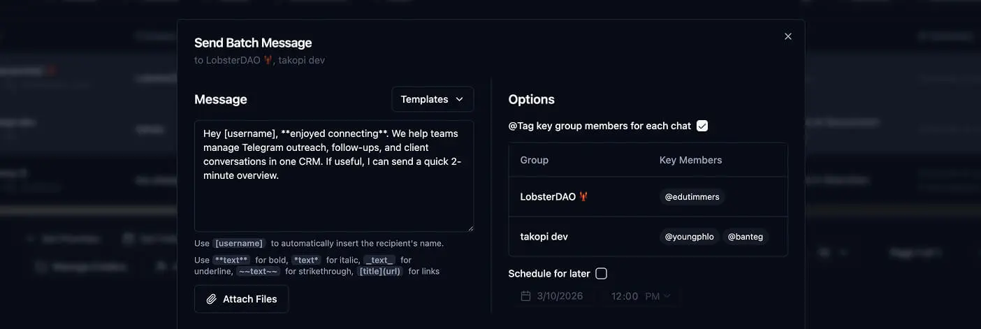 How to Build Reusable Telegram Message Templates for Outreach
